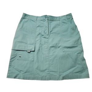 LL BEAN Women's Blue Cargo Khaki Skirt Size 12 P